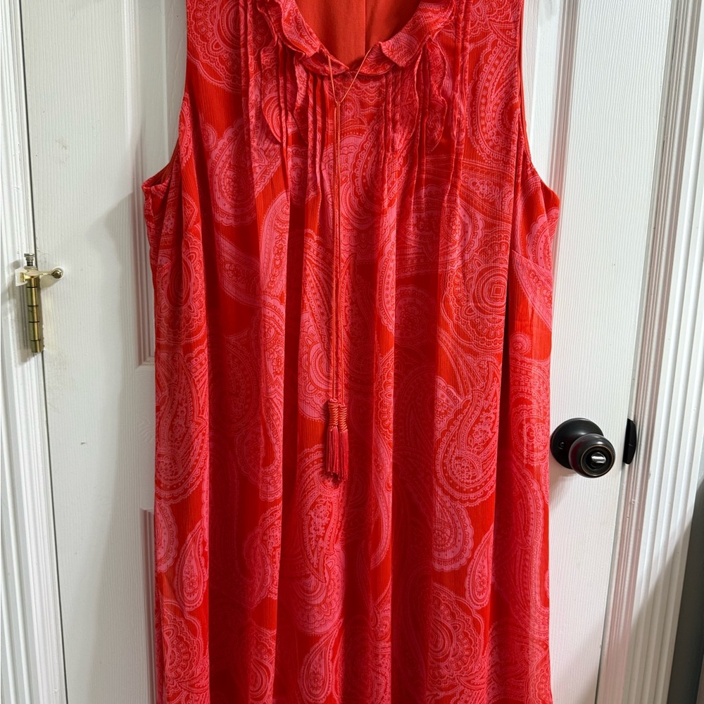 Tommy Hilfiger Red Paisley Dress